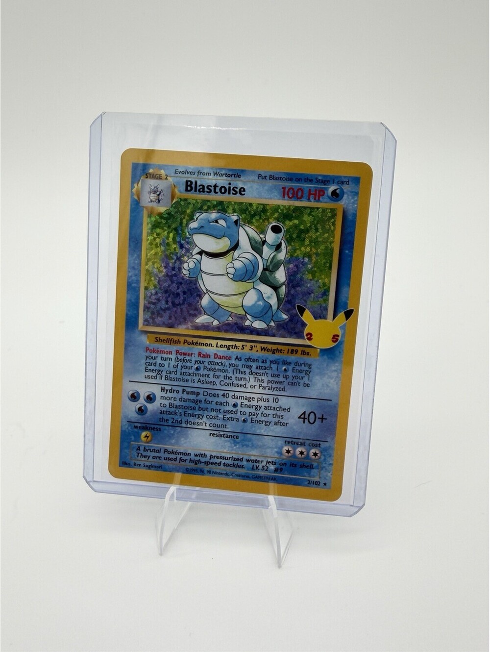 Pokemon Blastoise 2/102 Celebrations Classic Collection Holo NM Mint English